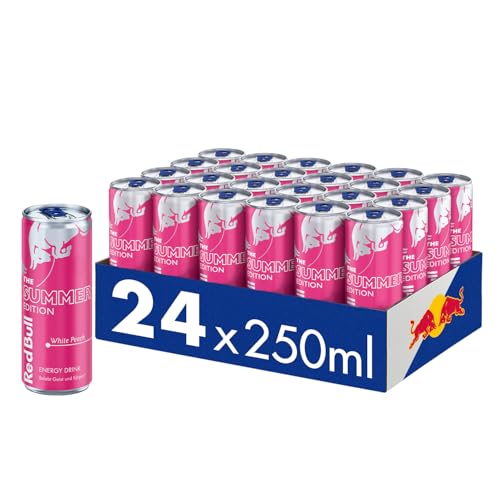 NEU: Red Bull Energy Drink Summer Edition White Peach - 24er Palette Dosen - Getränke mit White Peach Geschmack, EINWEG (24 x 250 ml) - Click to Buy