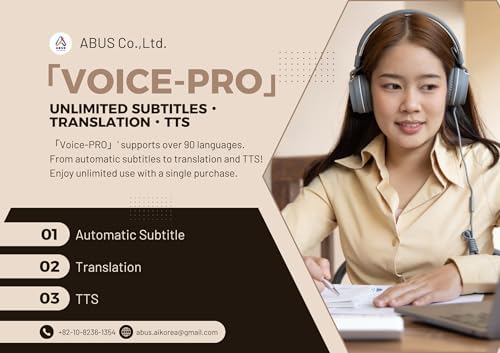 Voice Pro - AI Captioning, Translation & TTS | 5-day subscription | Sending an activation code via email - Click to Buy