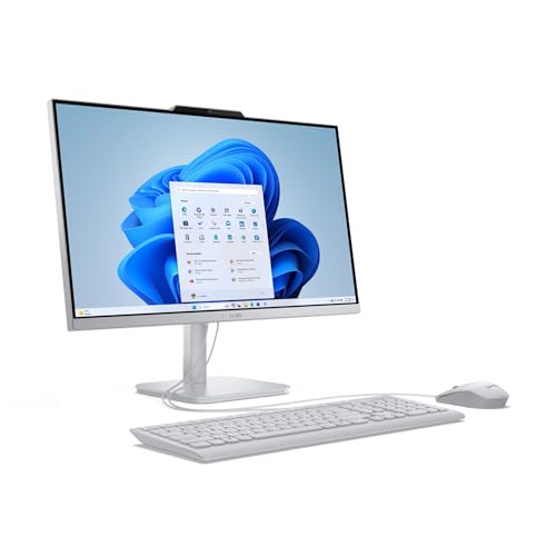 Lenovo A100 All in one Intel® N100 23.8" FHD (1920x1080) 3-Side Edgeless All-in-One Desktop (8GB/512GB SSD/Win11/MS Office 2024/5MP Camera/USB Calliope Keyboard & Mouse) F0J6005FIN